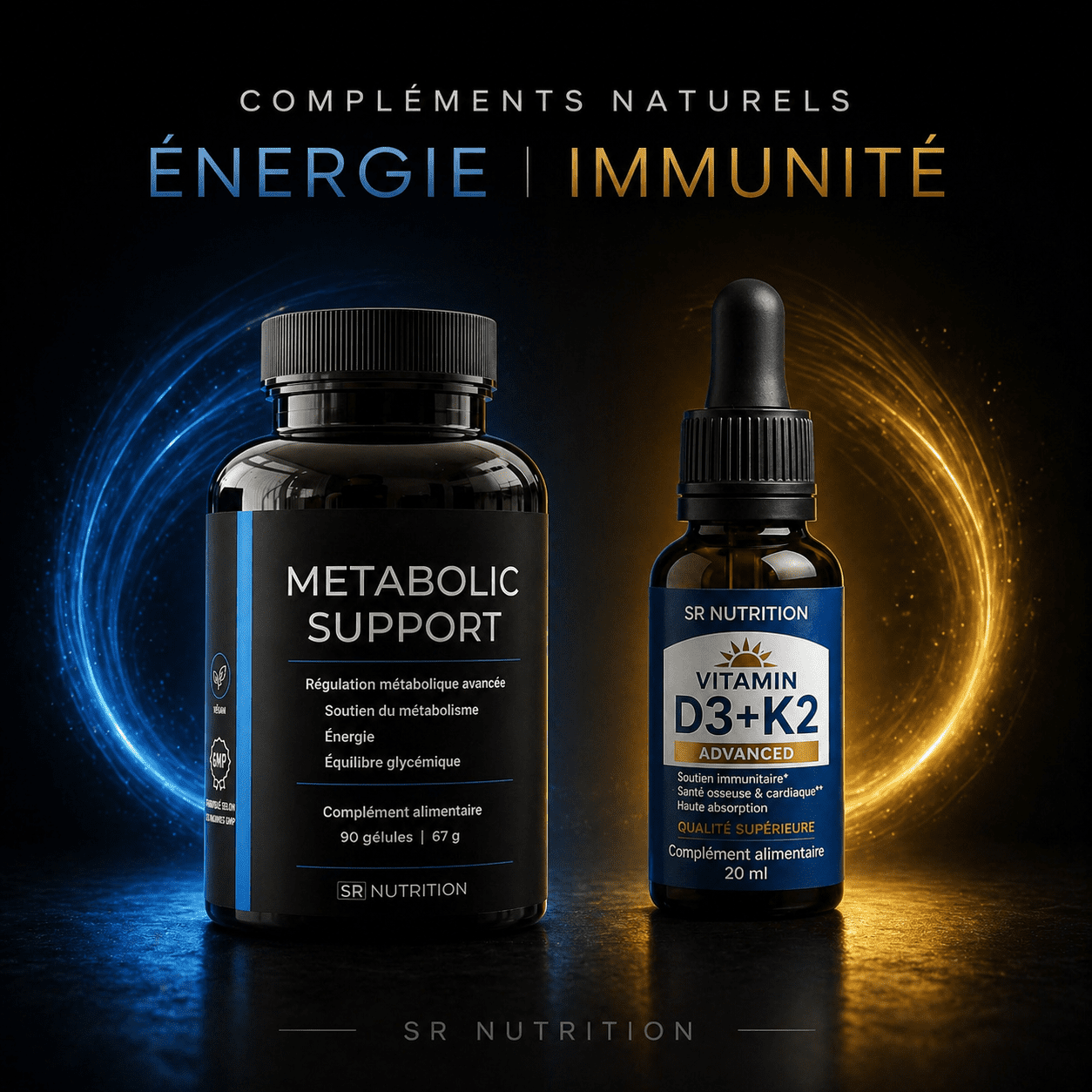 Metabolic Support et Vitamine D3K2 Advanced SR Nutrition