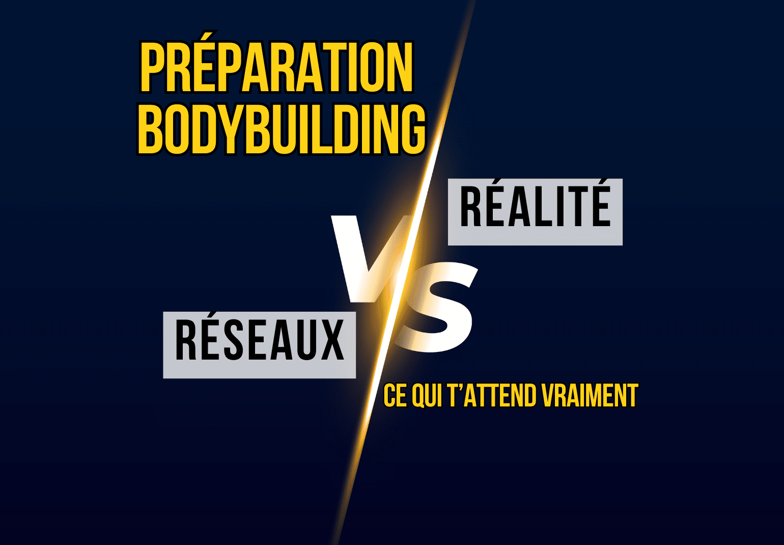 préparation compétition bodybuilding réseaux vs réalité différence avant après