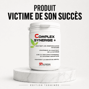 Pot de complément alimentaire Complex Synergie + édition terminée produit victime de son succès
