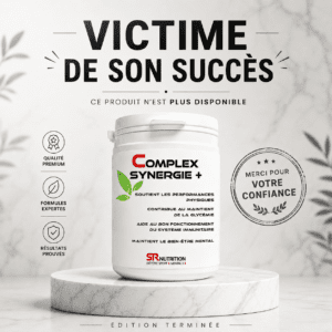 Pot de complément alimentaire Complex Synergie + édition terminée produit victime de son succès