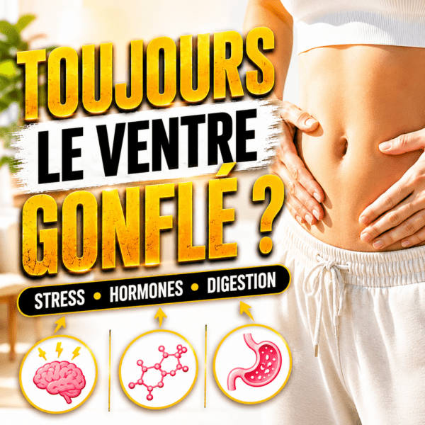 ventre gonflé femme stress hormones digestion et ballonnements