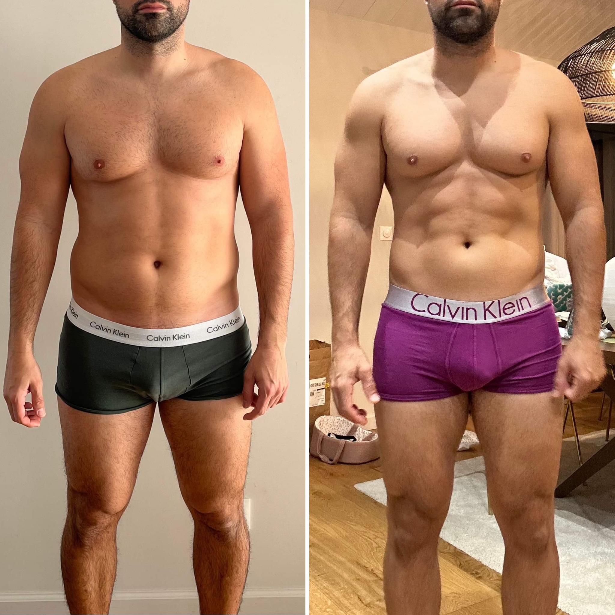 Masse / qualité musculaire 96,5 kg à 92,5 kg en 6 mois