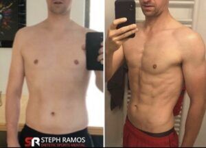 Prise de muscle et transformation physique avant-après grâce au coaching de Steph Ramos Coach La Rochelle